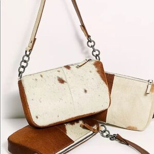 FREE PEOPLE Alanna Cowhide Shoulder Bag